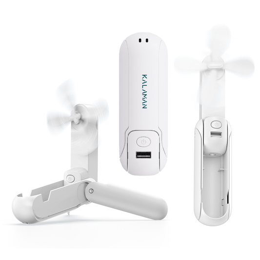 KALAMAN 4 IN 1 Pocket Fan Handheld Mini Fan, 2000mAh USB Rechargeable Portable Fan